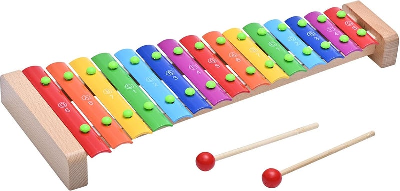 LIEKE Xylophone 15 Tones Glockenspiel Musical Instrument Toy Gift for kids Adults - Image 5